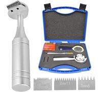 Kit de herramientas de precisión for comprobador de corte transversal, comprobador de adherencia de trama cruzada con hojas de 1 mm, 2 mm y 3 mm, lupa, trazador de película de pintura