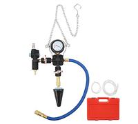 Kit de herramientas de recarga de refrigerante, probador profesional de presión de radiador con calibre de 90psi, Universal para mantenimiento de vehículos