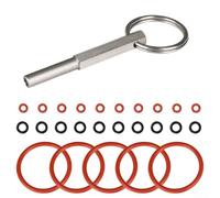 Kit de herramientas de reparación de máquina de café con llave de acero inoxidable y juntas tóricas de silicona para apoyar el mantenimiento eficaz para Capresso y
