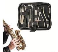 Kit de herramientas de reparación de saxofón, acero inoxidable, perfecto para saxofón, clarinete y otros instrumentos de viento de madera, duradero y fiable, 12 piezas