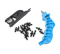 Kit de herramientas de riego 2 en 1 de 18 piezas para hacer agujeros precisos cortes de tubos suaves y conexiones de 1/4 pulgadas resistentes a fugas