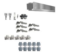 Kit de herramientas de riel deslizante para puertas abatibles - Armario guardarropa plegable con bisagras amortiguadas Soft Indaux - 1 o 2 pares de puertas