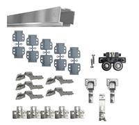 Kit de herramientas de riel deslizante para puertas tipo libro - Armario guardarropa plegable con bisagras amortiguadas Soft Indaux - 1 o 2 pares de puertas