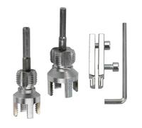 Kit de herramientas de rosca de tubería con extractor de alambre roto para rosca externa interna de acero de 1/2 pulgada y 3/4 pulgadas, juego de 3 piezas