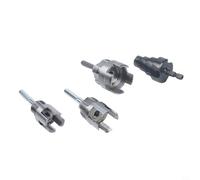 Kit de herramientas de roscado para proyectos de fontanería con cortadores externos internos, broca escalonada de 15 mm y 31 mm y escariador para bordes limpios de tuberías (4 piezas)