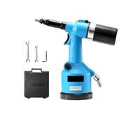 Kit de herramientas de tuerca de remache hidráulico de aire resistente, remachadora neumática, potente pistola de remache con 7 piezas nasales, tensión de trabajo de 19,1 kN para herramientas