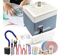 Kit de herramientas de vidrieras para principiantes, amoladora eléctrica, máquina de bordes, brocas de amoladora, herramientas de corte, juego completo de manualidades para proyectos de arte en vidrio