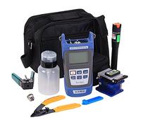 Kit de herramientas FC-6S FTTH Kit óptico herramienta de terminación de montaje w/FC-6S Cuchilla de fibra y medidor de potencia óptica Buscador 5 km y localizador de fallas visual 1 mw, negro
