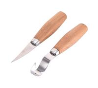 Kit de herramientas for tallar madera, 1/2 Uds., con gancho ergonómico alta dureza, cuchillo y juego blanqueamiento, escultura cuchara for carpintería for principiantes(2pcs set)