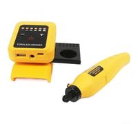 Kit de herramientas giratorias inalámbricas ligeras con 25 accesorios, amoladora ajustable de 6 velocidades para lijado y pulido, compatible con batería de herramientas de 1821 V (amarillo)