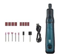 Kit de herramientas giratorias portátiles de 15 piezas con motor de alta velocidad para grabado, pulido y manualidades precisos, con batería recargable de 3.6 V y estuche compacto (15 piezas)