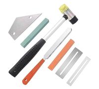 Kit De Herramientas Luthier Para Guitarra, 7 Uds., Incluye Martillo De Goma Para Traste, Protectores De Diapasón De Nivelación Basculante Para Corona De Traste De Guitarra