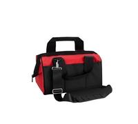 Kit de herramientas multifuncional, para electricista, carpintería, duradero, grande, bolsa de almacenamiento de herramientas para mantenimiento del hogar (rojo, 12 pulgadas)