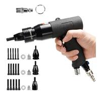 Kit de herramientas neumáticas de tuerca remachadora con múltiples mandriles para una fijación segura en aplicaciones automotrices e industriales