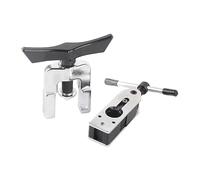 Kit de herramientas para abocardar de 2 piezas, herramienta manual expansora de tubos para aires acondicionados, herramienta de abocardado de tubos de acero aleado con escariador y