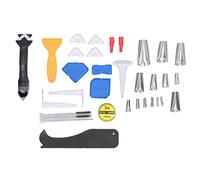 KIT DE HERRAMIENTAS PARA ACABADO DE CALULADO SELLADOR DE SILICONA DE ACERO INOXIDABLE REMOVEDOR DE LECHA PARA MASILLA RASPADOR SELLADO EFICIENTE LUGARES DE DIFÍCIL ACCESO CASAS DE