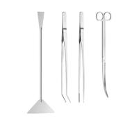 Kit de Herramientas para Acuario - Pinzas Largas de Acero Inoxidable 4 en 1 | Pinzas para Acuario - para paisajismo de terrario, acuarios de Agua Dulce y Salada, Limpieza, bettas, camarones, Ranas