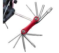 Kit de herramientas para bicicleta, kit de reparación de ciclismo - Kit de reparación de neumáticos de - Gadget de reparación ligero con accesorios de ciclismo plegables con llave hexagonal para