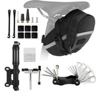 Kit de Herramientas para Bicicleta, Kit Portátil 14 en 1 para Reparación de Bicicletas, Accesorios con Minibomba, Parches para Neumáticos y Cortacadenas. Kit de Reparación para Bicicletas de Carretera