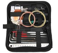 Kit de herramientas para cambiar cuerdas de guitarra 3 en 1, herramientas de reparación de guitarra para guitarra acústica eléctrica, bajo, ukelele, mandolina banjo con estuche de