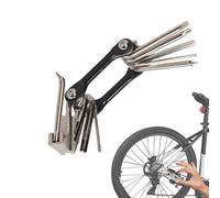 Kit de Herramientas para Ciclismo,Dispositivo Multifuncional de Llave Metálica | Herramientas y Equipo para Bicicletas - Para Hombres Ciclismo Carretera Montaña Viaje Mantenimiento Urgencia Exterior D