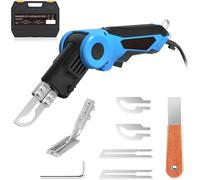 Kit De Herramientas Para Cortar Espuma Con 6 Cuchillas, Cuchillo Eléctrico Caliente Giratorio De 250w, Cortadora De Espuma Con Sistema De Enfriamiento Por Aire De Cuerpo Completo Y Estuche Resistente