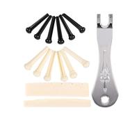 Kit de herramientas para cuerdas de guitarra con removedor de pines de puente para reparación, práctico, versátil, portátil y ligero