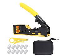 Kit de herramientas para engarzar cables de red |Engarzadora y pelacables RJ45 de acero con alto contenido de carbono |Herramienta de perforación 6P / 8P para cables Ethernet /