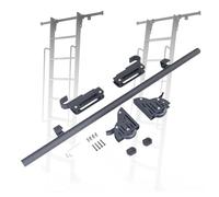 Kit de herramientas para escalera de biblioteca, riel de acero con ruedas de rodillo de piso liso para uso en interiores, perfecto para el ático del hogar o espacios de biblioteca