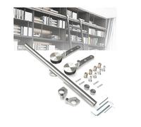 Kit de herramientas para escalera de biblioteca rodante, accesorios para puerta corrediza de granero, estantería, almacén, ático, clóset