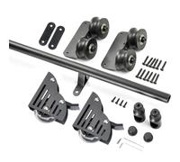 Kit de herramientas para escalera de biblioteca, rodillo superior deslizante y rueda de suelo con freno, perfecto para proyectos de bricolaje y decoración del hogar, incluye accesorios de instalación