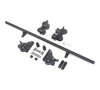 Kit de herramientas para escalera de biblioteca, soporte retráctil con polea de rodillo superior para montaje horizontal en pared deslizante