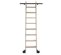 Kit de herramientas para escalera móvil de alta resistencia con riel deslizante para biblioteca de telescopios, kit de riel/riel para escalera móvil de 3.3 a 20 pies para oficina en el ático