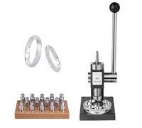 Kit de herramientas para estirar y reducir anillos de alta resistencia, mandril con 14 rodillos, 8 matrices de reducción, máquina manual vertical de expansión y reducción para joyeros