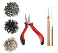 Kit De Herramientas Para Extensiones De Cabello | Alicate Para Extensiones De Nano Anillos,Suministros De Peluquería Para El Hogar Para Mujeres Niñas Baile Boda Fiesta Y Citas