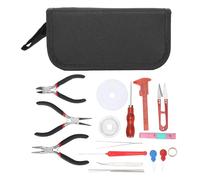 Kit de herramientas de fabricación de joyas de 22 piezas, kit de herramientas de reparación y fijación de joyas, incluye alicates, cortador, tijeras, regla, alambre de aguja Herramientas para hacer