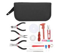 Kit de herramientas de fabricación de joyas de 22 piezas, kit de herramientas de reparación y fijación de joyas, incluye alicates, cortador, tijeras, regla, alambre de aguja Herramientas para hacer