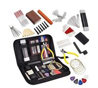 Kit De Herramientas Para Guitarra Con Bolsa De Transporte, Herramientas De Reparación, Regla De Cuerda, Lima Luthier, Pasadores De Puente Para Guitarra, 16/57/74 Uds. (Color : 74pcs)