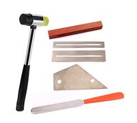 Kit de herramientas para guitarra RuiJOTWAT, martillo doble para trastes de bajo, balancín de trastes de acero inoxidable, diapasón de 2 piezas