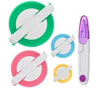 Kit de herramientas para hacer pompones, 4 tamaños diferentes, para hacer pompones, para hacer bolas, tejer, manualidades, tejer lana, tejer, hacer punto, con tijeras para cortar hilos