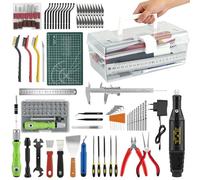 Kit de Herramientas para Impresora 3D, Juego de Postprocesado y Mantenimiento con Pulidor Eléctrico, Set de Limpieza de Boquillas, Herramienta de Rebaba para Todas Las Impresoras 3D (136 Piezas)