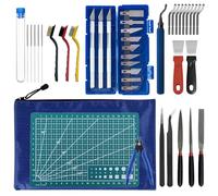 Kit de herramientas para impresora 3D, kit de accesorios para impresora 3D, juego de herramientas para impresora 3D con pinzas, alicates, afilador, cortador de limpieza, cincel para tallar, kit de
