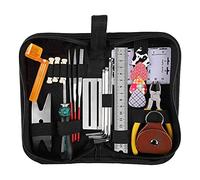 Kit de herramientas para la reparación de guitarras, conjunto de herramientas de mantenimiento para guitarra con devanador de cuerdas, púas, limas y llaves inglesas, accesorios