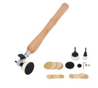 Kit de Herramientas para Lijadora de Cuencos, Almohadillas de Respaldo de 1 y 2, Lijadora de Cuencos de Mano con 50 Discos de Lijado, Cabezal de Doble Rodamiento y Mango Largo