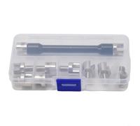 Kit de herramientas para llantas de moto de cross con llave de radios de acero con 10 tamaños de puntas intercambiables que van desde 5 mm hasta 6,8 mm con caja