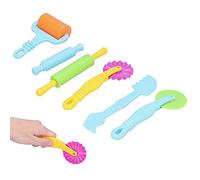 Kit de herramientas para masa de arcilla, 6 piezas Rodillos de arcilla de plástico Rodillos de modelado de arcilla Cortadores de moldes Herramientas Herramienta de creación