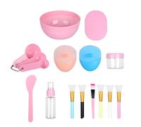 Kit de herramientas para mascarillas faciales, set de tratamiento facial con cuenco mezclador, espátula, botella rociadora y brocha para la cara; herramientas reutilizables de