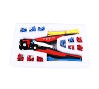Kit de herramientas para prensar cables con presión en frío y bloque de terminales de conexión media para operaciones de prensado de cables