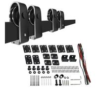 Kit de herramientas para puerta corredera de BI Fold, 70 pulgadas, acero al carbono, ligero, suave y silencioso, rodillo negro para sala de estar para el hogar