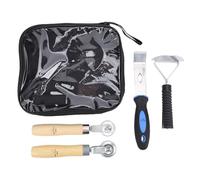 Kit de herramientas para reparación de neumáticos de 6 mm y 12 mm: rodillo para parches, raspador de revestimiento interior y pala de limpieza para el mantenimiento de neumáticos